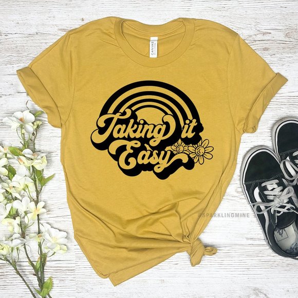 Taking it Easy Funny Retro Unisex Graphic Tshirt